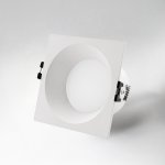012926 Рамка (светильник) PVC д/LED-модулей 941хх и LED-ламп D50мм PIANO QUAD БЕЛЫЙ IP65