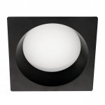 012927 Рамка (светильник) PVC д/LED-модулей 941хх и LED-ламп D50мм PIANO QUAD ЧЕРНЫЙ IP65