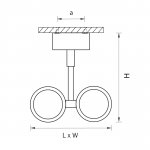 Светильник точечный накладной под заменяемые галогенные или LED лампы Lightstar 214447 Rullo