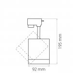 Светильник светодиодный для 1-фазного трека Lightstar 301272 Canno