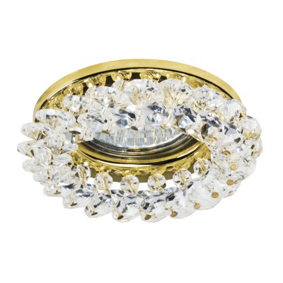 Светильник встраиваемый хрустальный с золотом Lightstar 30302 Onora Светильник встраиваемый хрустальный с золотом Lightstar 30302 Onora