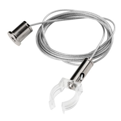 441891 Подвесное крепление (со стопором троса) с клипсой для силиконового профиля D18мм H195мм (1шт)