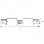 Соединитель регулируемый гибкий однофазный для встраиваемых треков Barra Lightstar 501156