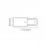 Питание боковое трековое однофазное Lightstar 502116 Barra