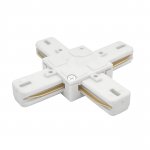 502146-P Соединитель трековый однофазный BARRA X-образный к 50202X-P, 50203X-P БЕЛЫЙ