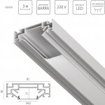 502430 Профиль металлический 3 м для монтажа треков BARRA 5020ХХ в ПВХ потолок