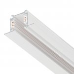 503025-R-DALI Трек шестиконтактный встраиваемый 3-фазн со стыковочными пазами (круглые медные жилы) QUATTRO/DALI/, длина 2м, БЕЛЫЙ МАТОВЫЙ