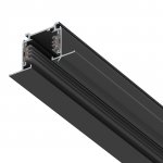 503028-R-DALI Трек шестиконтактный встраиваемый 3-фазн со стыковочными пазами (круглые медные жилы) QUATTRO/DALI/, длина 2м, ЧЕРНЫЙ МАТОВЫЙ