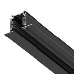 503028-R Трек четырехконтактный 3-фазный встраиваемый со стыковочными пазами (круглые медные жилы) QUATTRO, длина 2м, ЧЕРНЫЙ МАТОВЫЙ