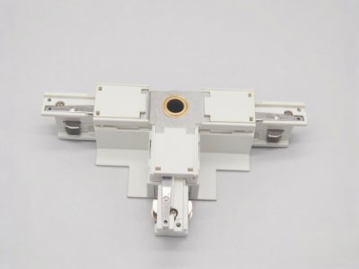 503136-RPSR Соединение тройное правое перекидное встраиваемое с подводом питания к треку 5030xx-R QUATTRO БЕЛЫЙ