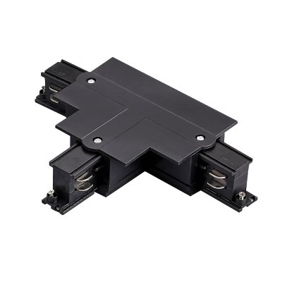 503137-RPSL Соединение тройное левое перекидное встраиваемое с подводом питания к треку 5030xx-R QUATTRO ЧЕРНЫЙ