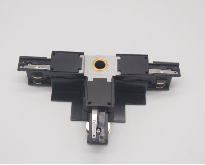 503137-RPSR Соединение тройное правое перекидное встраиваемое с подводом питания к треку 5030xx-R QUATTRO ЧЕРНЫЙ