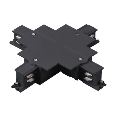 503147-R Соединение крестовое встраиваемое с подводом питания к треку 5030xx-R QUATTRO ЧЕРНЫЙ