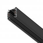 504028-F Трек четырехконтактный 3-фазный стыковочными пазами (плоские медные жилы) QUATTRO, длина 2м, ЧЕРНЫЙ МАТОВЫЙ