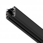 504028-R Трек четырехконтактный 3-фазный стыковочными пазами (круглые медные жилы) QUATTRO, длина 2м, ЧЕРНЫЙ МАТОВЫЙ