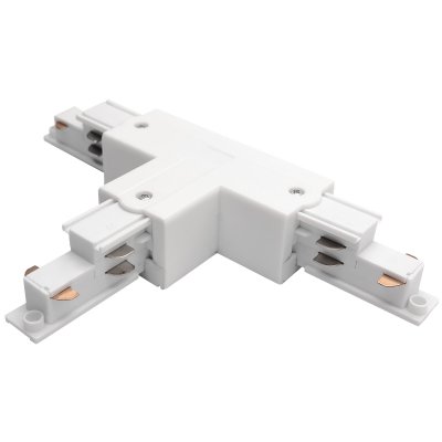 504136-DALIL Соединение левое тройное перекидное с подводом питания к треку 5040xx-DALI QUATTRO/DALI/ БЕЛЫЙ