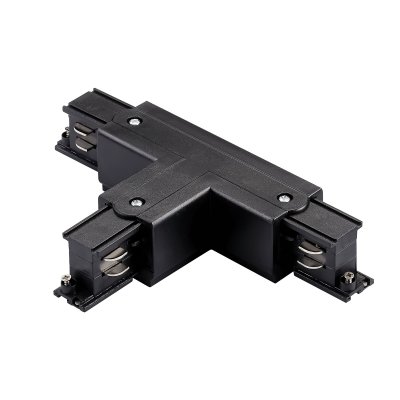 504137-FRPSL Соединение левое тройное перекидное с подводом питания к треку 5040xx-(F)/(R) QUATTRO ЧЕРНЫЙ