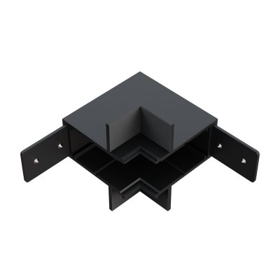 505257 Угловое соединение встраиваемое д/трека TETA PRO ЧЕРНЫЙ