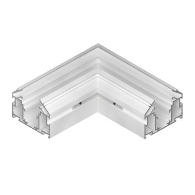 509406 Соединитель для трека UNO PRO под гарпун горизонтальный угловой БЕЛЫЙ