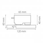 Трековое крепление с 1-фазным адаптером к 21383х/21483х Lightstar 592066 Asta