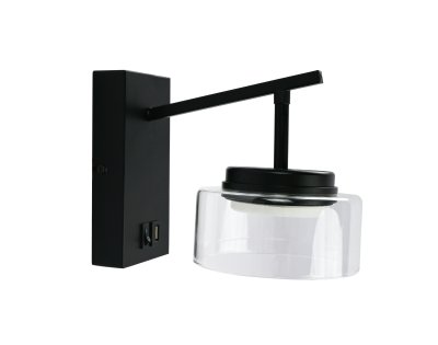 740627 Бра FICO II 1х12W GX53 ЧЕРНЫЙ/ПРОЗРАЧНЫЙ