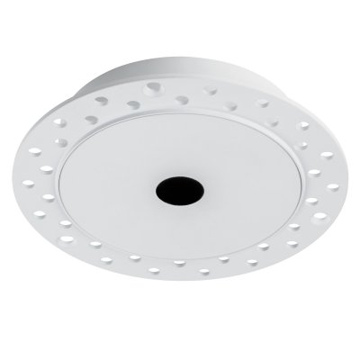 074206-02 Рамка скрытого монтажа плоская д/светильников 0742х6 (D85) SPIRA БЕЛЫЙ