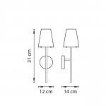 Светильник настенный бра Lightstar 758614 Diafano