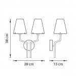 Светильник бра на 2 плафона Lightstar 758622 Diafano