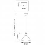 Подвесной металлический светильник Lightstar 765024 Loft