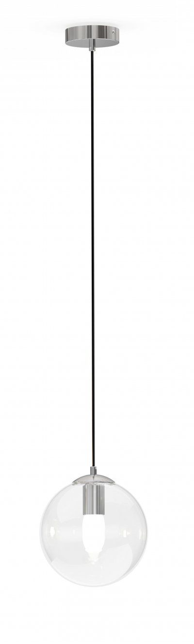 801004 Люстра SFERETTA E27 1х6W (led) E27 ХРОМ/ПРОЗРАЧНЫЙ