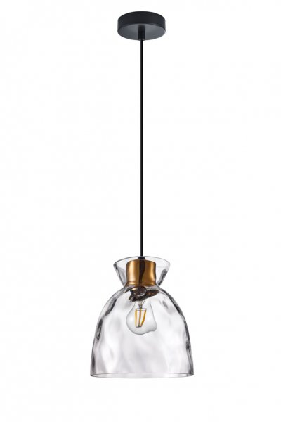 806110 Подвес NUBELLA 1х12W (led) E27 ЧЕРНЫЙ/БРОНЗА/ПРОЗРАЧНЫЙ