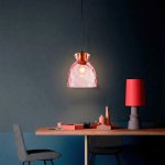 806112 Подвес NUBELLA 1х12W (led) E27 ЧЕРНЫЙ/БРОНЗА/РОЗОВЫЙ