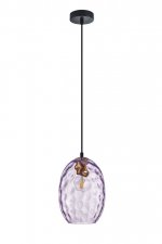 806128 Подвес NUBELLA 1х12W (led) E27 ЧЕРНЫЙ/БРОНЗА/ФИОЛЕТОВЫЙ