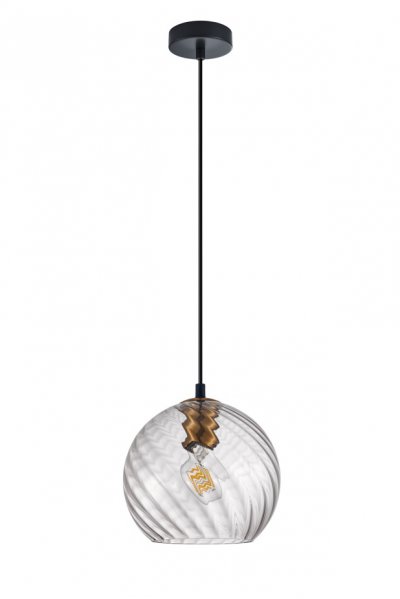 806130 Подвес NUBELLA 1х12W (led) E27 ЧЕРНЫЙ/БРОНЗА/ПРОЗРАЧНЫЙ