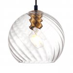 806130 Подвес NUBELLA 1х12W (led) E27 ЧЕРНЫЙ/БРОНЗА/ПРОЗРАЧНЫЙ