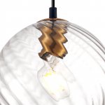806130 Подвес NUBELLA 1х12W (led) E27 ЧЕРНЫЙ/БРОНЗА/ПРОЗРАЧНЫЙ