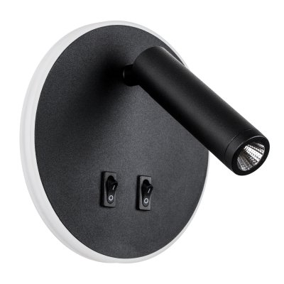 808657 Светильник настенный MURO LED 9W+3W 530LM+140LM G ЧЕРНЫЙ 3000K