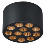 080942 Светильник потолочный GUARDA 9W 750LM 30G ЧЕРНЫЙ/ЗОЛОТО 4000K