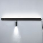 810657 Светильник настенный FIUME SPOT 230V LED 10W 270LM 100G (Back light)+7W(Spot light) 460LM 24G ЧЕРНЫЙ 4000K