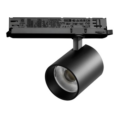 A5447DALI Светильник ALTA BASE для трековой системы Quattro с управлением DALI LED 35W 3176LM 24G ЧЕРНЫЙ 4000K с адаптером (215447 + 594067)