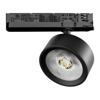 A5637TRIAC Светильник ALTA PRO для трековой системы Quattro с управлением TRIAC LED 30W 3510LM 36G ЧЕРНЫЙ 3000K с адаптером (215637 + 594057)