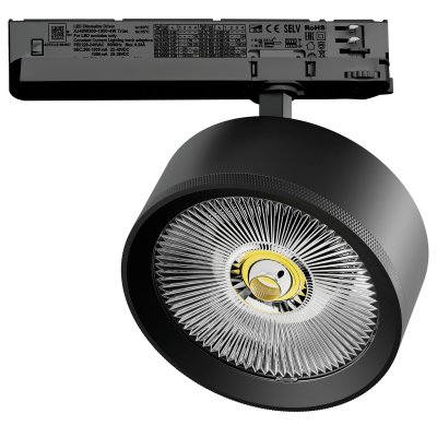 A5747TRIAC Светильник ALTA PRO для трековой системы Quattro с управлением TRIAC LED 35W 3230LM 36G ЧЕРНЫЙ 4000K с адаптером (215747 + 594057)