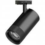 C4407SS Светильник CANNO PRO д/треков BARRA LED 40W 2800LM 20-55G ЧЕРНЫЙ 2700-4200-6000K IP20 с тонким адаптером (304407 + 592007-SS)