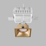 Комплект из светильника и рамки DOMINO QUAD MR16 ЗОЛОТО Domino Lightstar G214503
