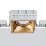 Комплект из светильника и рамки DOMINO QUAD MR16 ЗОЛОТО Domino Lightstar G214503