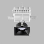 Комплект из светильника и рамки DOMINO QUAD MR16 ЧЁРНЫЙ Domino Lightstar G214507