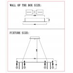 Светильник подвесной Crystal lux LIRICA SP10 D610 CHROME 2200/210