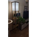 Торшер деревянный цвета бук с полочками Colosseo 0332 Woodruff бук