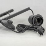 Торшер напольный изогнутый с черным абажуром Lussole LSP-0608