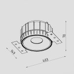 Светильник светодиодный встраиваемый Lighttech SATURN TRIMLESS 1230 38 W (LTM05002)